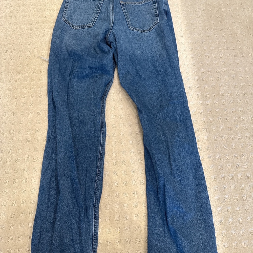 Forever 21 Distressed Straight Leg Jeans Blue Denim Women’s Size 24 - Picture 5 of 6